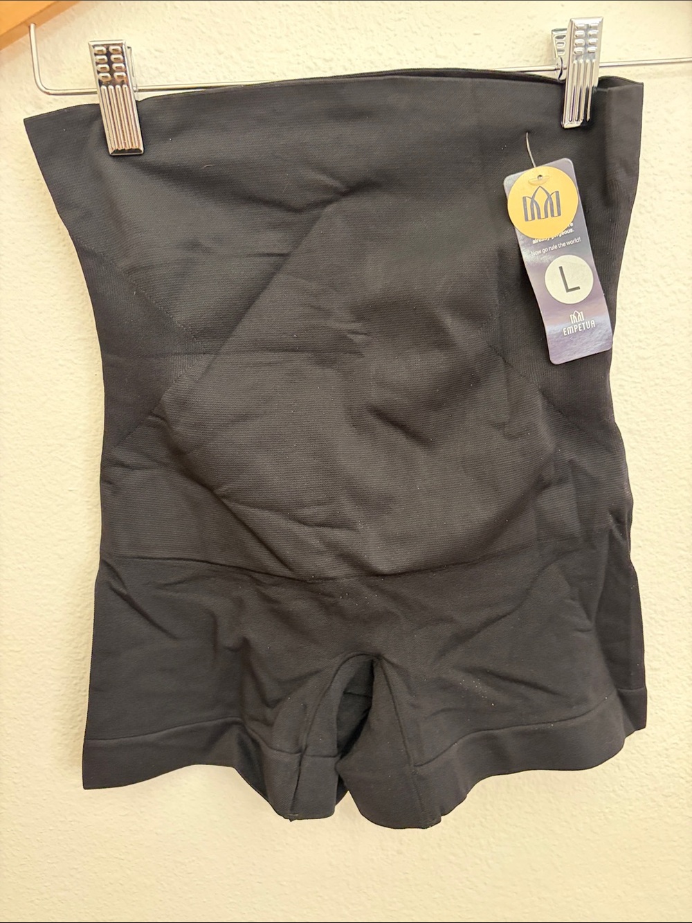 NWT Empetua Shapermint Black High-Waisted Shaper Boyshort